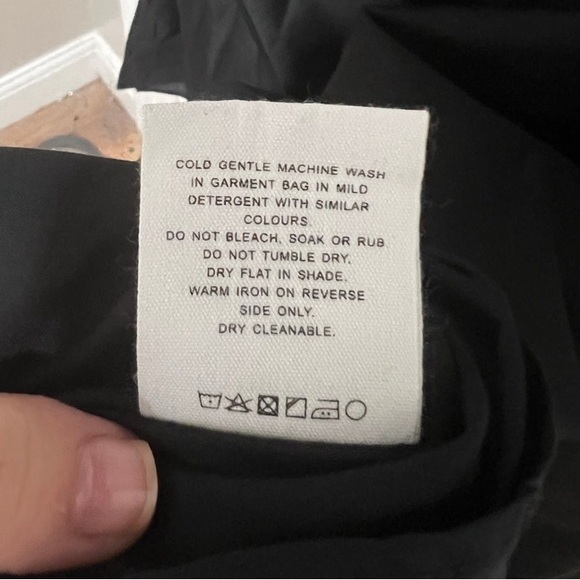 NWT SMALL Anthropologie Aureta one shoulder midi little black dress puff sleeve - Picture 9 of 9